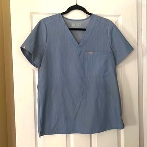 Heather indigo Caterina one pocket scrub top